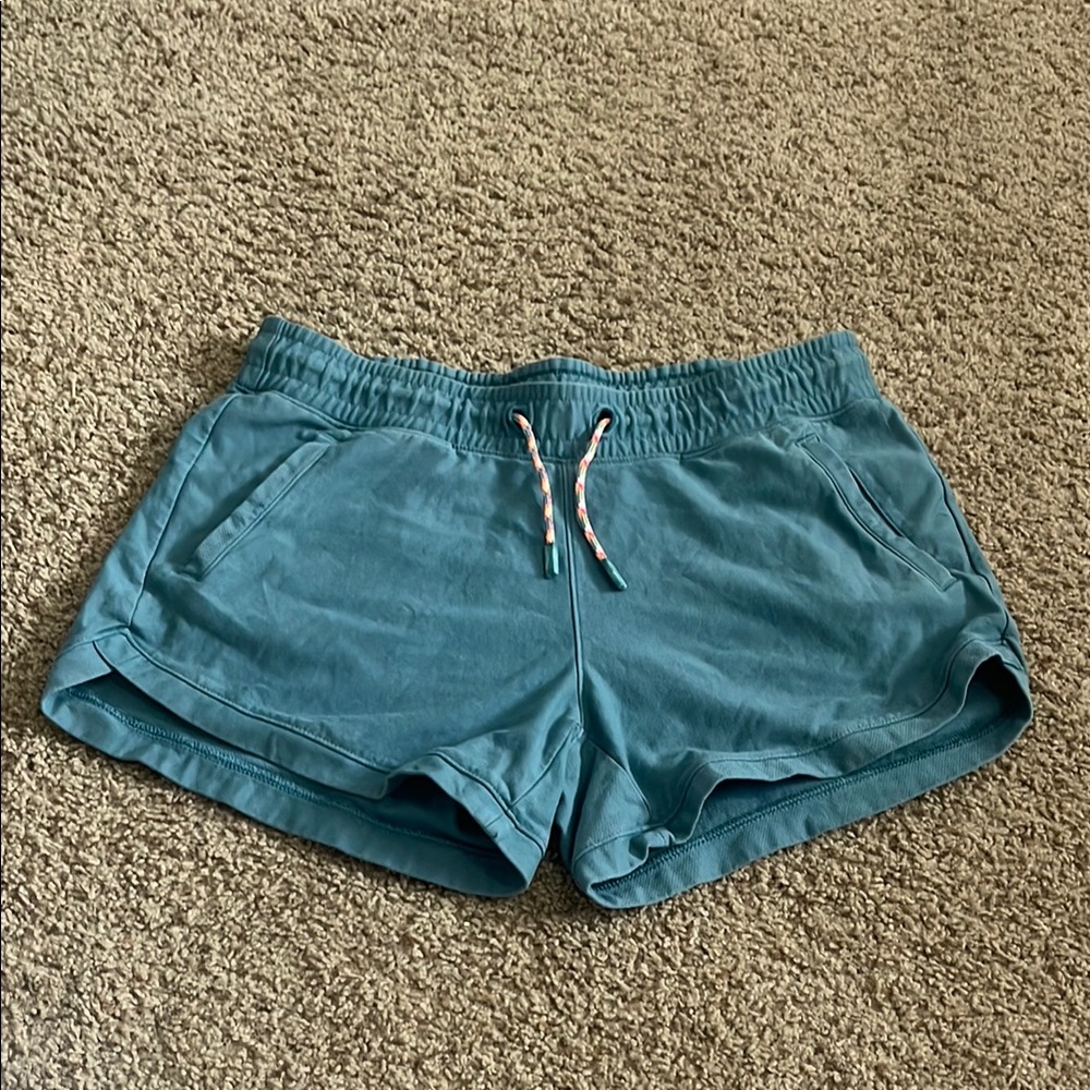 Athleta Blue Casual Shorts Soft Elastic Waistband